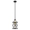 Z-Lite Malcalester 1 Light Mini Pendant, Matte Black & Olde Brass 481MP-MB-OBR - alternate 1